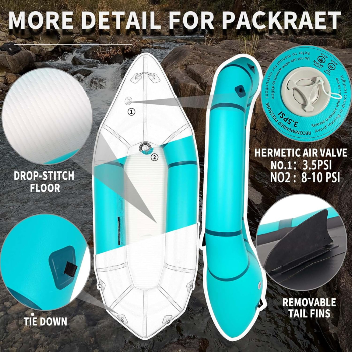 Maelstrom 235 PVC Packraft [Teal]